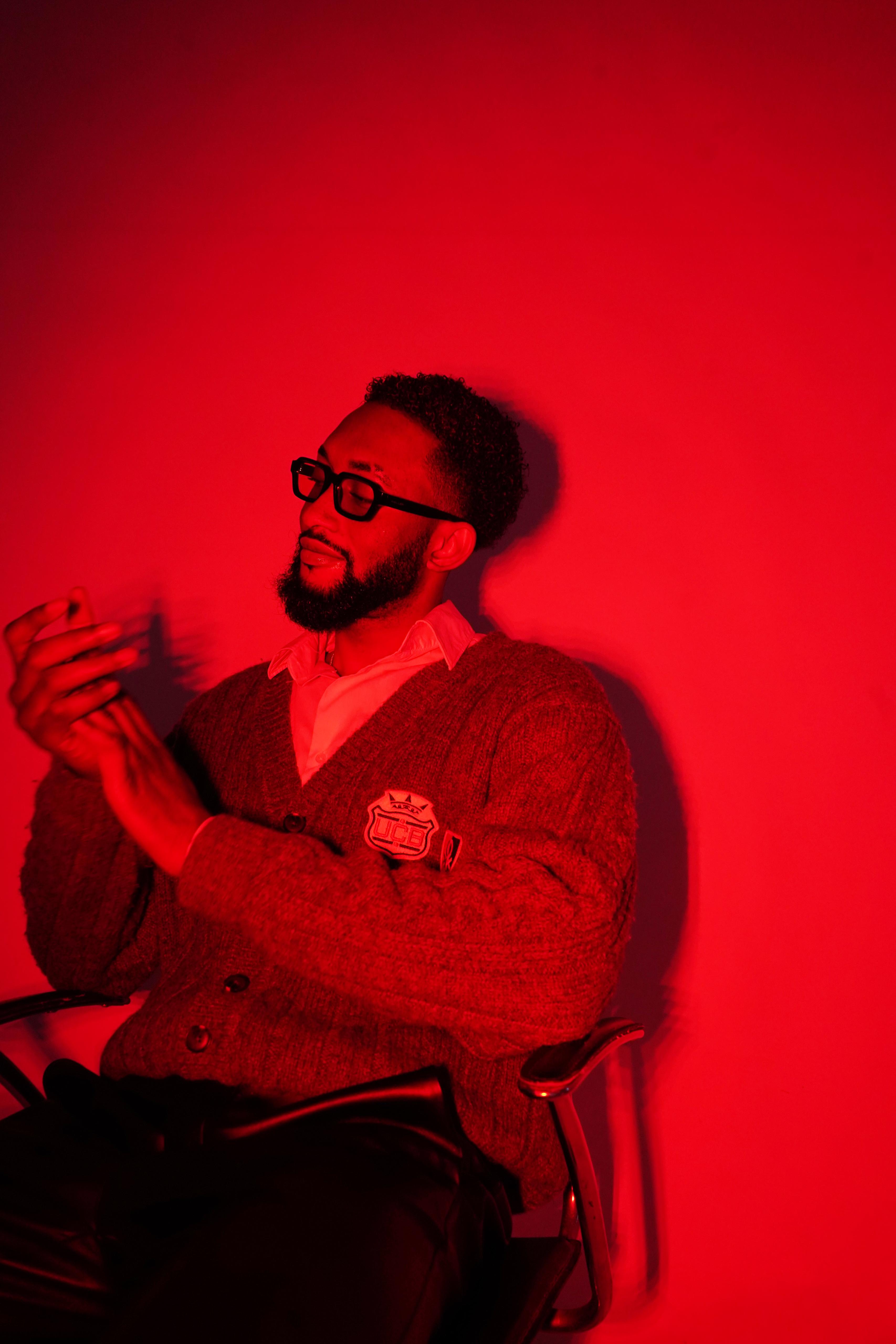 Studio Portrait — Under Red Light